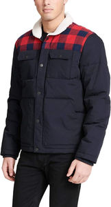 <b>Men's</b> Autumn Original <b>Canvas</b> Leather <b>Jacket</b> Stand Collar Puffer Style Reasonable Price Over Size Fashionable - Product Image 4