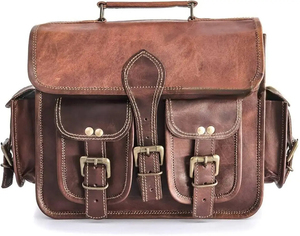 Artland conçu des sacs de selle en cuir véritable côté moto de Royal Enfield Bullet Bike - Product Image 2