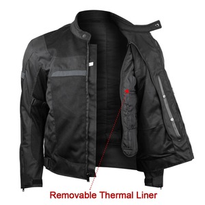 Chaqueta deportiva de moto negra para hombre Diseño único Transpirable y resistente al viento Personalizable - Product Image 6