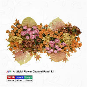 <b>Artificial</b> <b>Flower</b> Factory Sunset Autumn Bloom Vintage Rose & Sun-Kissed Palm Terracotta & Blush Channel Panel Desert - Product Image 1