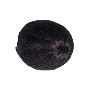 Peluca de Cabello Humano con Encaje Frontal Mono, Cabello Chino Virgen Remy, Parches de Cabello, Lacio Rizado, Ondulado Profundo, 1b+gris - Product Image 4