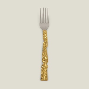 Premium Quality Luxury Crushed Design Gold Handle Metal <b>Fork</b> for Wedding from Indian Export - Product Image 5