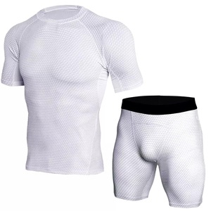 GAF Bjj Rash Guard y Mma Shorts Jiu Jitsu Traje para hombres Mujeres Cobertura completa Rashguard Conjuntos Gimnasio Fitness Conjuntos Ropa deportiva - Product Image 6