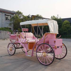 Carruaje de caballos eléctrico de lujo rosa para bodas con 4 ruedas, 4-6 asientos, garantía de 2 años para Royal Sightseeing - Product Image 5