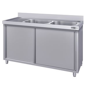ตู้ซิงค์เชิงพาณิชย์ ECO - สแตนเลส - 1400x700 มม. - 2 ช่องซิงค์ ด้านขวา - Product Image 5