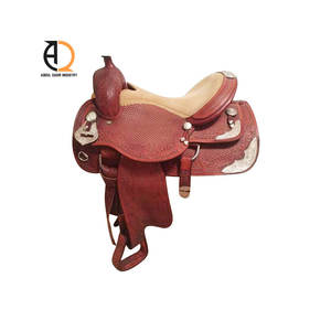 Best Selling Western Leather Horse <b>Saddle</b> OEM Wholesale Cowhide Leather <b>Saddle</b> - Product Image 4