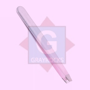 Pinzas para cejas con punta inclinada de acero inoxidable de alta calidad, antiestáticas, duraderas para desplumar cejas y extensión de pestañas postizas - Product Image 1
