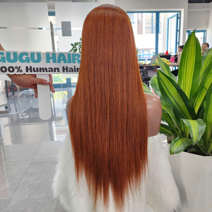 Pelucas de Cabello Humano de 22 Pulgadas, Doble Trama, 100% Cabello Vietnamita Virgen, Color Jengibre, Liso, Peluca de Cabello Humano Vietnamita - Product Image 4