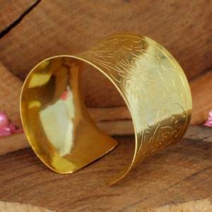 Brazalete de Latón Duradero Craft Valley, Anillo de Puño, Chapado en Oro para Mujer, Atuendos para Celebraciones de Boda - Product Image 3