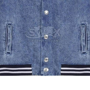 Veste en molleton pour homme sur mesure de dernière génération, matériau durable, veste pour homme, jean personnalisé pour homme, veste d'hiver de type lettreman - Product Image 4