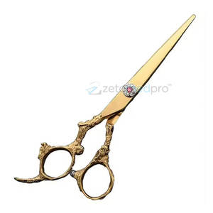 Tijeras Profesionales para Cortar el Cabello, Tijeras de Peluquero Chapadas en Oro para Barberos, Tijeras de Peluquero Chapadas en Oro - Product Image 6