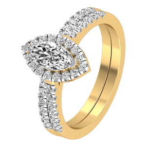 Bague de mariage de luxe en or massif 18 carats pour femme 1 Cts VS Clarity EF Color Lab Grown Diamond IGI Certified Taille personnalisée - Product Image 1