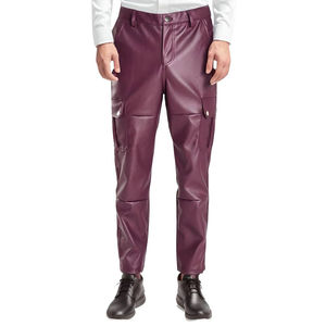Pantalons en cuir véritable pour hommes avec personnalisation complète en cuir d'agneau et en cuir PU Pantalons longs - Product Image 3
