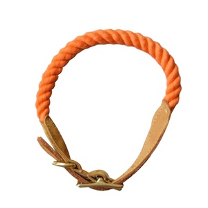 Vente en gros de laisses de chien en corde de coton de luxe personnalisées personnalisées 100% collier solide pour animaux de compagnie pour chiens de taille moyenne à grande style ombré - Product Image 4