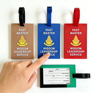 ป้ายแท็กกระเป๋าเดินทาง PVC แบบนิ่มลาย Custom Global <span class=keywords><strong>Past</strong></span> Master สำหรับกระเป๋าเดินทางและกระเป๋าถือ ของสะสม อุปกรณ์เสริมสำหรับสมาคมฟรีเมสัน - Product Image 2