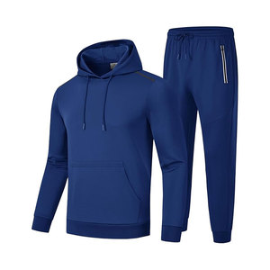Ensemble pour hommes survêtement 2 pièces ensemble sweat à capuche athlétique Jogging costume à manches longues tenue de sport décontractée - Product Image 4