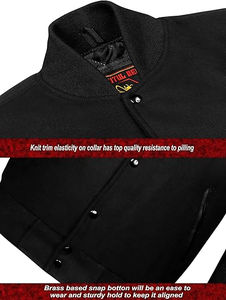 Veste Letterman Varsity à la mode manches en cuir de haute qualité maillot surdimensionné conception de baseball hiver approprié avant - Product Image 2