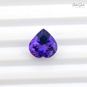 Fournisseur de pierre naturelle de haute qualité, améthyste violette, taille cœur, pierre calibrée, 4,62 ct, améthyste, pierre précieuse en vrac, vente en gros en Inde - Product Image 2