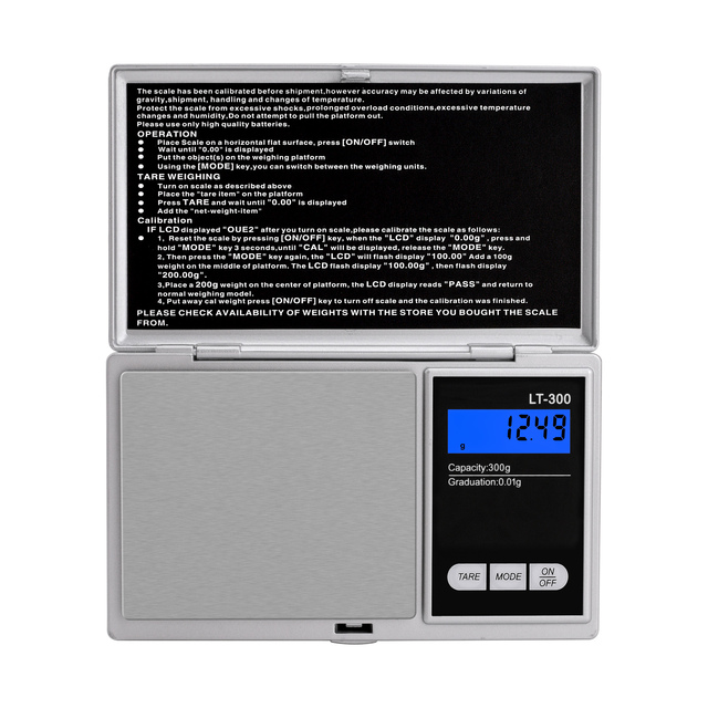 Ace LT 500g 0.1g Precision Digital Pocket Jewelry Scale Gold Color ABS+Stainless Steel LCD Backlight Weight Measuring