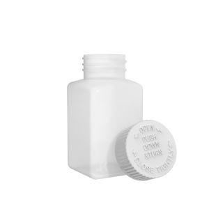Bouteille en PEHD pour sirop 70 ml, liquide, carrée, avec couvercle CR 28 mm, M0785, solutions d'emballage JK, logo personnalisé, service OEM/ODM, usine du Vietnam - Product Image 2