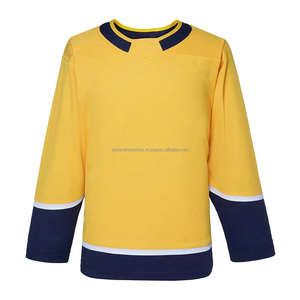 Jersey de Hockey sobre Hielo Personalizable 100% Poliéster para Hombre, Talla Adulto, Ropa de Entrenamiento Transpirable, Color Sólido, Jersey de Hockey en Equipo - Product Image 1