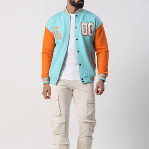 Wholesale Custom Design Lettermen <b>Baseball</b> <b>Jacket</b> <b>Men</b> Hot Selling Fashion Wear Zipper Canvas Winter Season OEM Service Available - Product Image 5