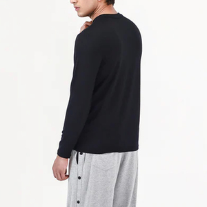 T-shirt à manches longues de couleur différente de haute qualité coton 100% t-shirts pour hommes mode à manches longues Logo personnalisé Service OEM - Product Image 4