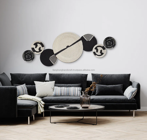 Tenture murale en raphia de rotin fait à la main du Vietnam pour la décoration murale, prix bas - Product Image 3