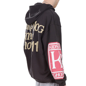 Sweat-shirt à capuche Lucky Me I See Ghosts pour homme, streetwear, surdimensionné, en coton French Terry, imprimé, style automne - Product Image 2