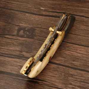 Cuchillos Plegables de Bolsillo Personalizables, Hechos a Mano, con Mango de Madera y Acero de Damasco Forjado, Cuchillos de Acero Personalizados con Funda - Product Image 5