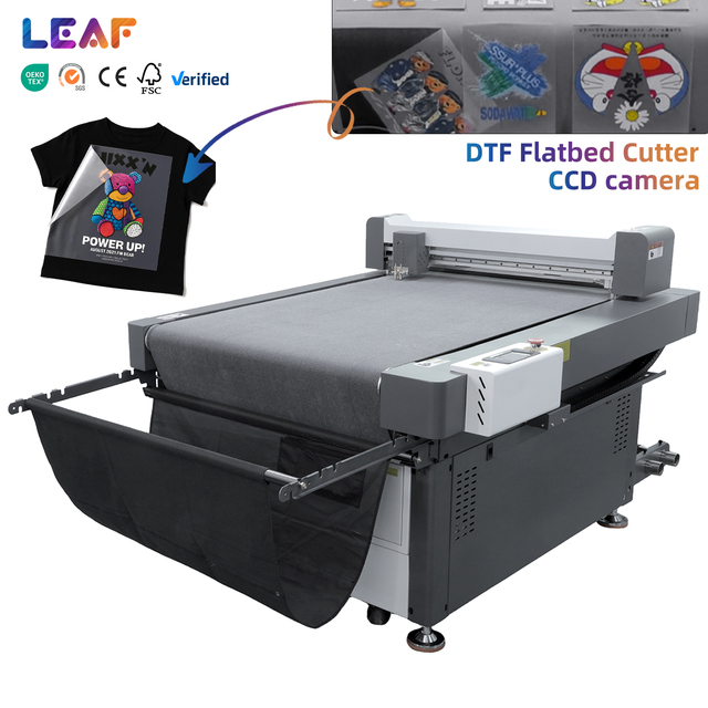LEAF Hot Sale CNC DTF Cutter Roll to Sheet Machine With CCD Auto Tracking Flatbed Plotter for Transfer Film and Labels