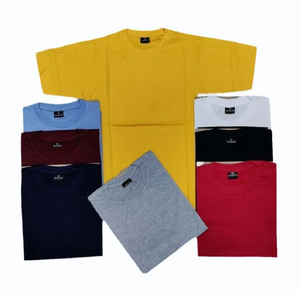 Camisetas de peso pesado de gran tamaño para hombre, camiseta informal con patrón sólido y hombros caídos, tela de punto de longitud corta, logotipo personalizado hecho en La India - Product Image 5
