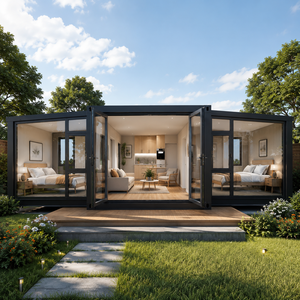Casa Container Espandibile a Doppia Ala da 20/40 Piedi, Prefabbricata Modulare con 2-3 Camere da Letto per Progetti Abitativi Familiari - Product Image 1