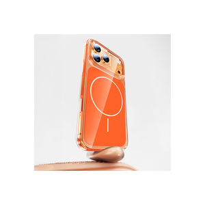 Coque M-Safe Orange Lugano pour iPhone 17 Pro – Étui en silicone transparent avec protection de l'appareil photo et compatibilité des boutons de commande – Protection du téléphone - Product Image 1