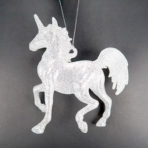 Décoration de Noël Nouvel An Or Antique avec Peinture Noire Acrylique 3D Licorne Ornement - Product Image 6