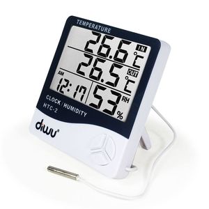 Thermomètre hygromètre d'intérieur Diwu-2 avec horloge, calendrier et sonde en plastique - Product Image 3