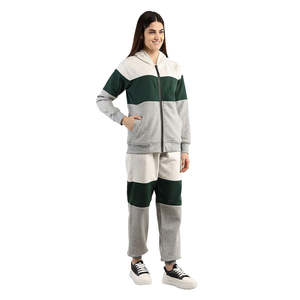 Chándales Deportivos con Capucha para Mujer de la Mejor Calidad, Diseño Casual Sólido 2 en 1, Transpirable, Manga Larga, para Correr, Venta al por Mayor - Product Image 3