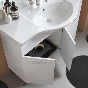 105cm White Floor-Standing Bathroom Cabinet with 3 Doors and <b>Mirror</b> Ravenna <b>Wall</b> Unit Bathroom <b>Set</b> for Export - Product Image 4