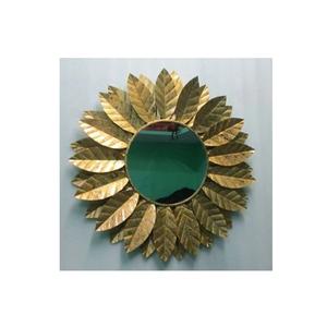 High Quality <b>Gold</b>-Colored Metal Wire <b>Wall</b> <b>Mirror</b> Unique Design for Home Decor and Bathroom Space Price - Product Image 4