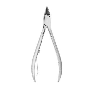 Pince à cuticules finition mate de luxe en acier inoxydable argenté de qualité supérieure pour les professionnels des ongles ouverture de mâchoire large doigt haut épais - Product Image 4