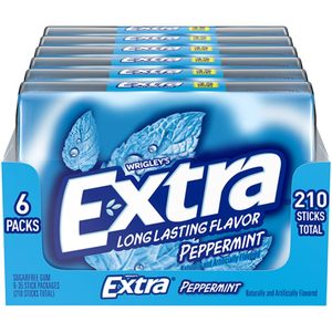 Chewing-gum EXTRA sans sucre à la menthe poivrée, Mega Pack, 35 bâtonnets (lot de 6) - Product Image 6