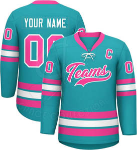 Tout Logo Nom Numéro Taille Maillots De Hockey Réversibles 100% Polyester Maillot De Hockey Sur Glace Avec Tissu Personnalisable - Product Image 1