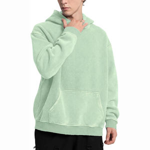 Sudadera con capucha básica de peso pesado personalizada OEM para hombre, sudadera de algodón 100% con hombros caídos, Sudadera con capucha de alta calidad - Product Image 2