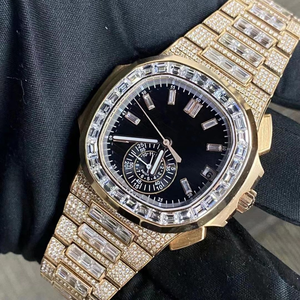 Reloj Personalizable para Hombre con Diamantes Moissanite, Estilo Hip Hop, Correa de Acero Inoxidable, Cristal, Movimiento Miyota - Joyería de Moda - Product Image 4