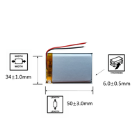 Baterai Lithium Polimer 603450 2 Kabel 603450-2 1200mAh 3.7V dengan UN38.3 MSDS Baterai Isi Ulang untuk MP3 MP4 Speaker TWS