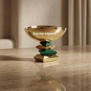 Collection Ramadan, design arabe, écologique, luxe moderne, bol à dattes et noix, acier inoxydable poli, métallique de haute qualité - Product Image 4