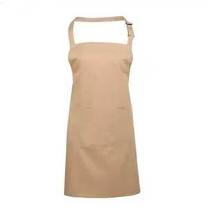 Suministro a granel Venta caliente Diseño personalizado Ajustable 100% Algodón puro Babero Delantal con logotipo personalizado - Product Image 5