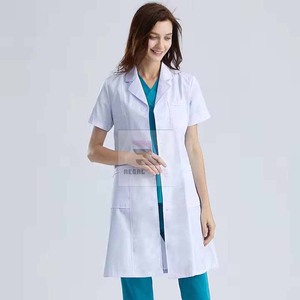 Bata de Laboratorio Unisex de Manga Larga, Transpirable, Cómoda, Elástica, de Algodón y Poliéster, Tejido de Alta Calidad, Uniformes Médicos para Hospital - Product Image 5