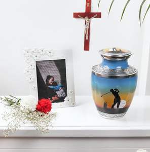 Urna de Metal artesanal Galaxy para cenizas humanas adultas, urna funeraria decorativa conmemorativa de tamaño personalizado para recuerdo de mujeres y hombres - Product Image 3