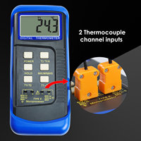 Rz — thermomètre numérique de température pour couple K avec 4 sondes (filaire et en acier inoxydable), pour fours, ustensiles, céramique, poterie